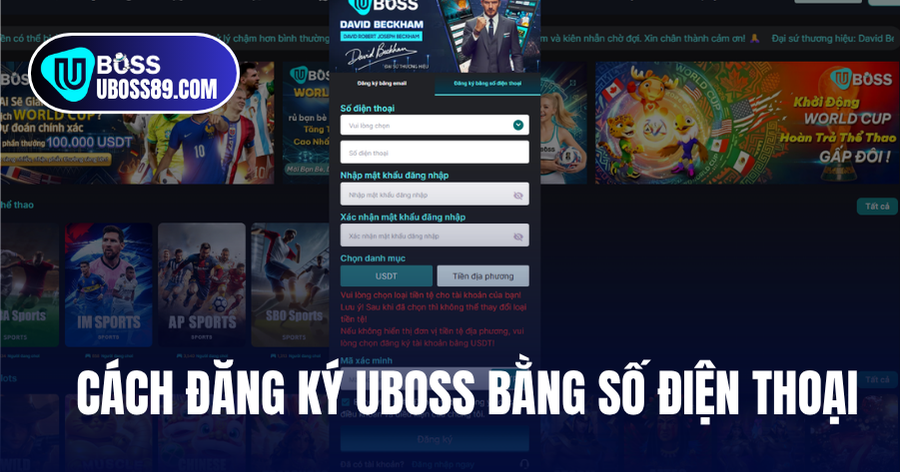 cách đăng ký uboss bằng số điện thoại
