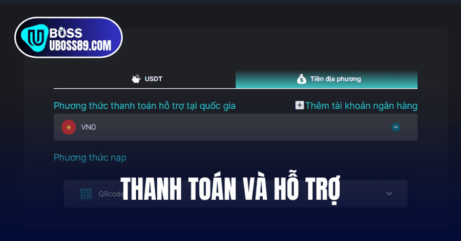 thanh toán và hỗ trợ tại uboss