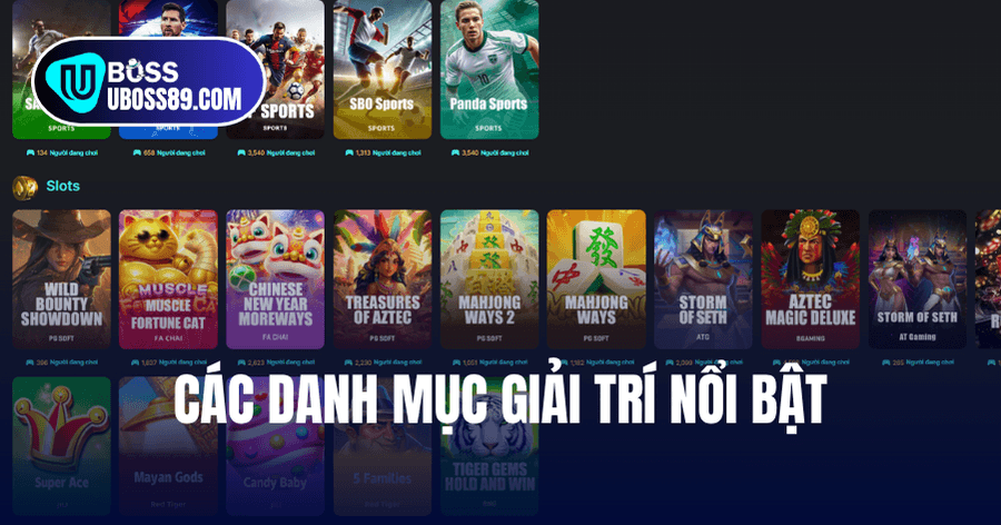 danh mục giải tri tại uboss