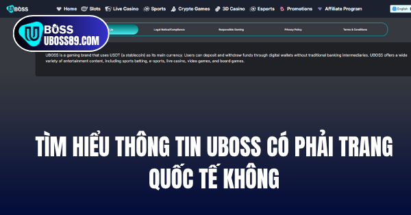 UBOSS là trang quốc tế