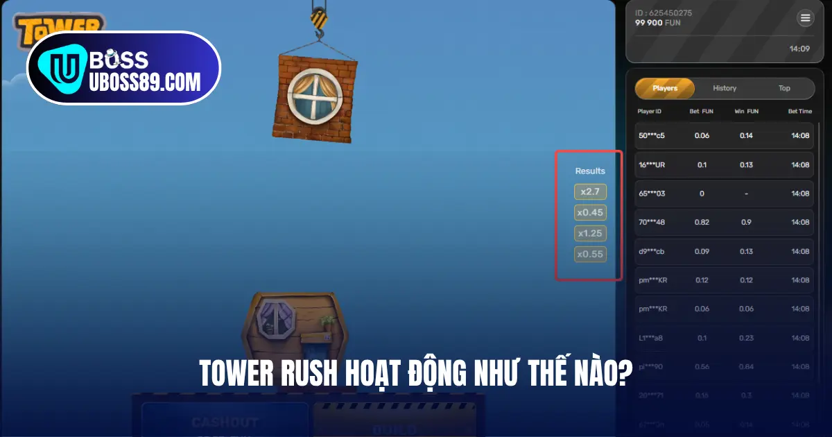 Tower Rush hoạt động như thế nào